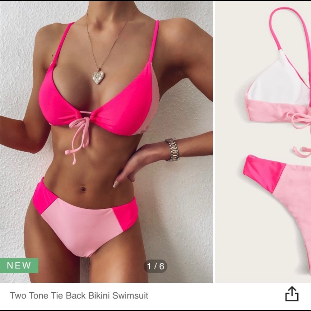 Pink swim suit never worn!!